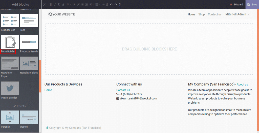 Odoo 13 thiết kế form