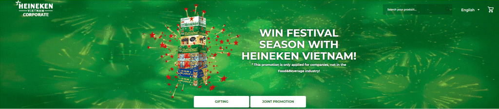 case study heineken b2b vietnam: homepage