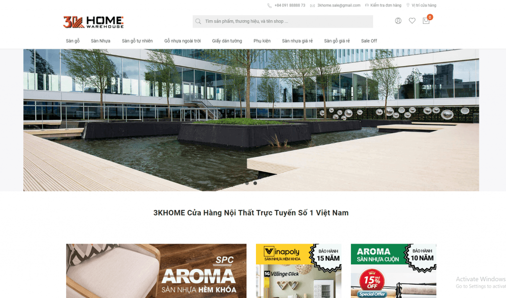 Website thương mại điện tử Magento của 3KHome