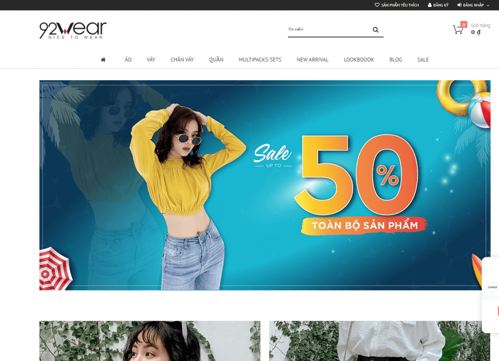 Website thương mại điện tử từ Magento của 92Wear