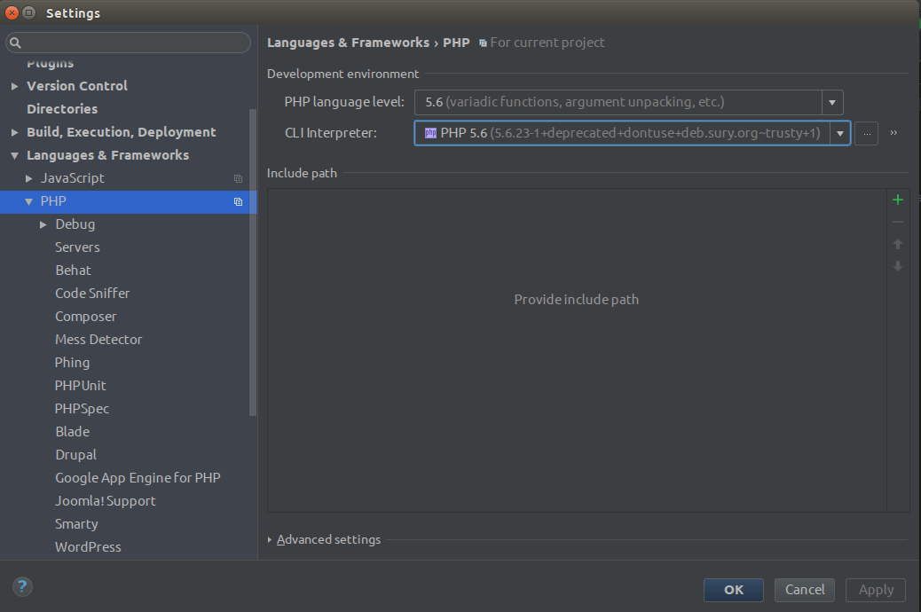 Phpstorm настройки mac os