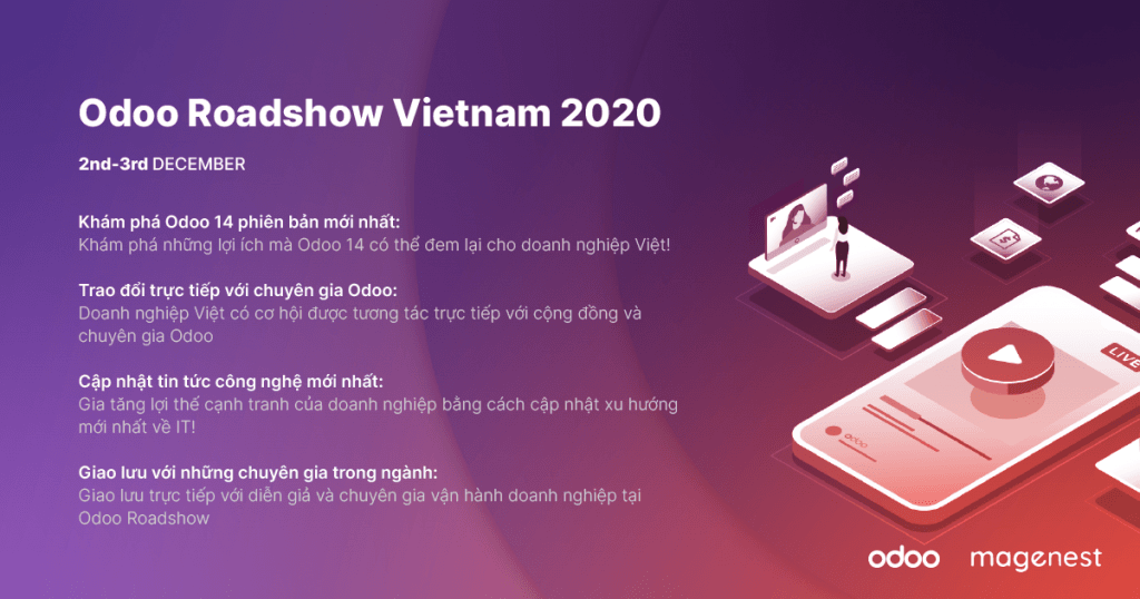 Những điều bạn không thể bỏ lỡ ở Odoo Roadshow Việt Nam 2020