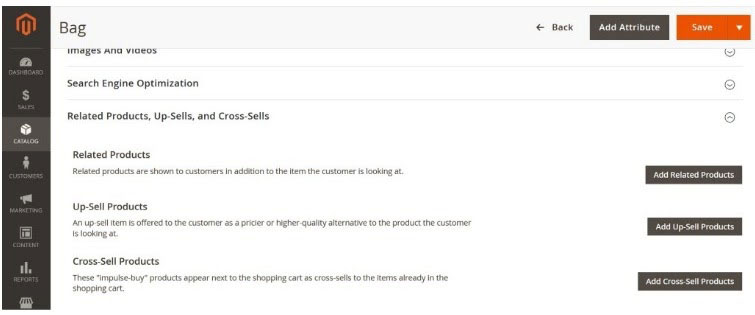 How to cross sell products Magento 2