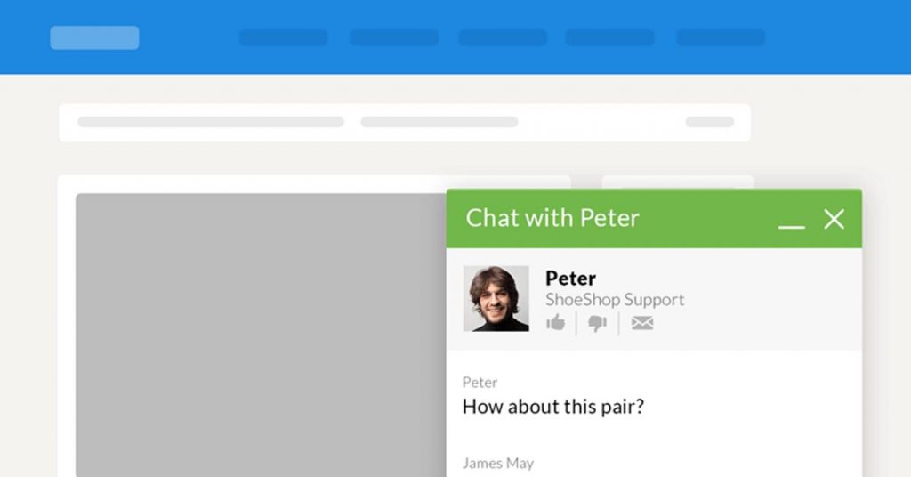 Engage online store visitors with live chat