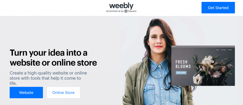 Top best free eCommerce website builders: Weebly website