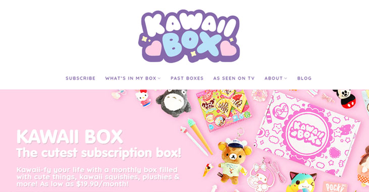 Top website thương mại điện tử bán hàng trên thế giới: Kawaii box