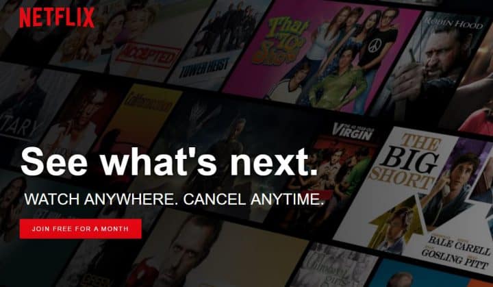 B2C eCommerce examples Netflix