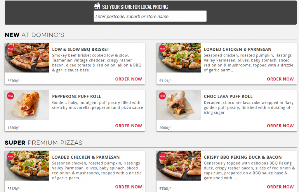 Ordering pizzas on Domino's website is always easy and enjoyable