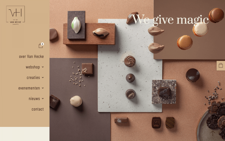 Woocommerce product page examples: Van Hecke Chocolates
