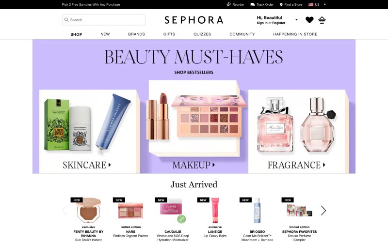 Inspirational social commerce examples: Sephora