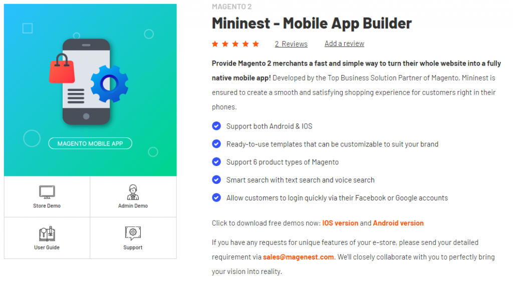 Mobile App Builder FREE - Mininest