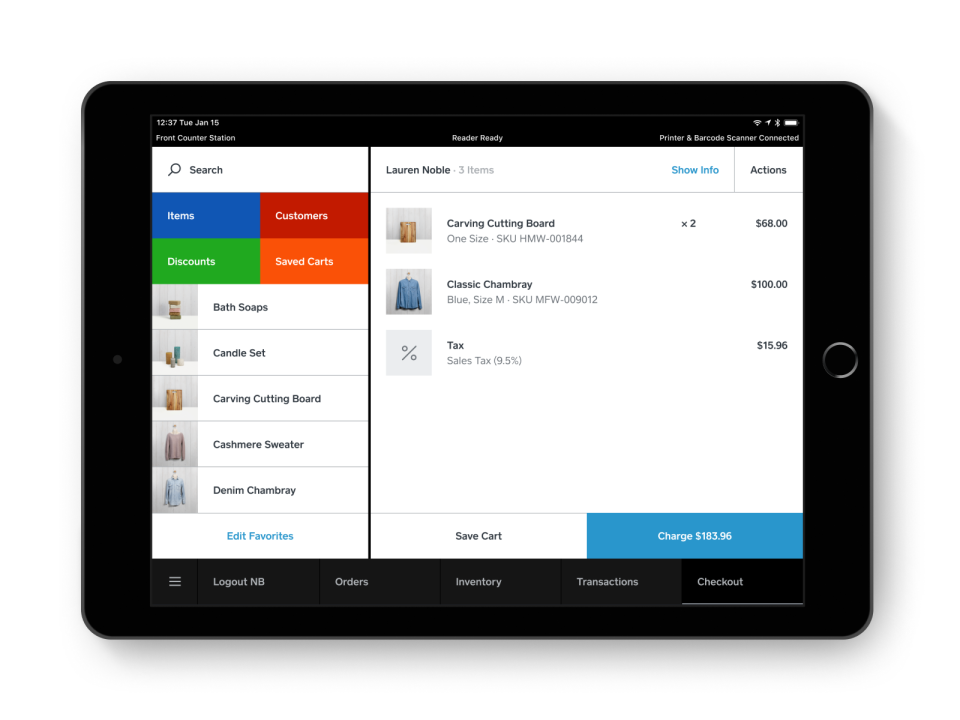 3 Best inventory management software: Square for Retail