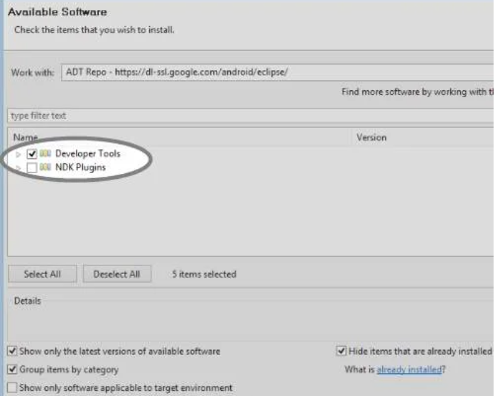 Bước 8: Cài đặt Plugin ADT