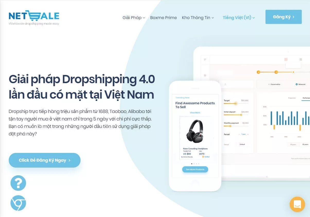 Các nền tảng Dropshipping Việt Nam: Netsale