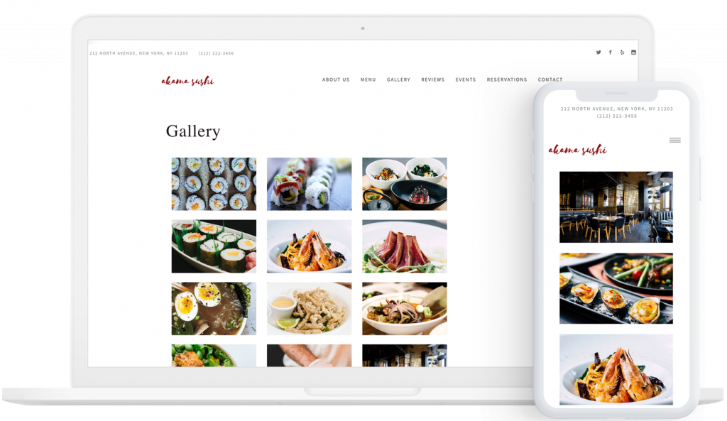 Thực đơn rõ ràng, đẹp mắt khi thiết kế website nhà hàng