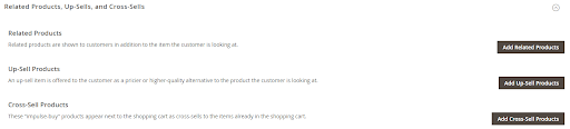 Related product feature on Magento default settings