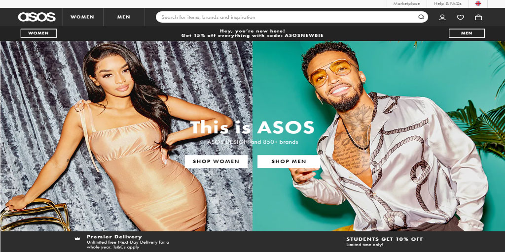 Asos being one of the pioneers of top eCommerce in UK