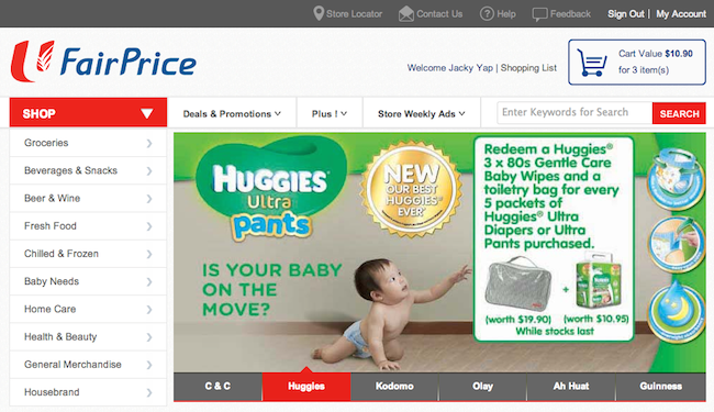 Every month, FairPrice On attracts about 1 million visitors.