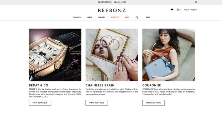 Reebonz is an excellent top eCommerce sites in Singapore for those who enjoy the better things in life