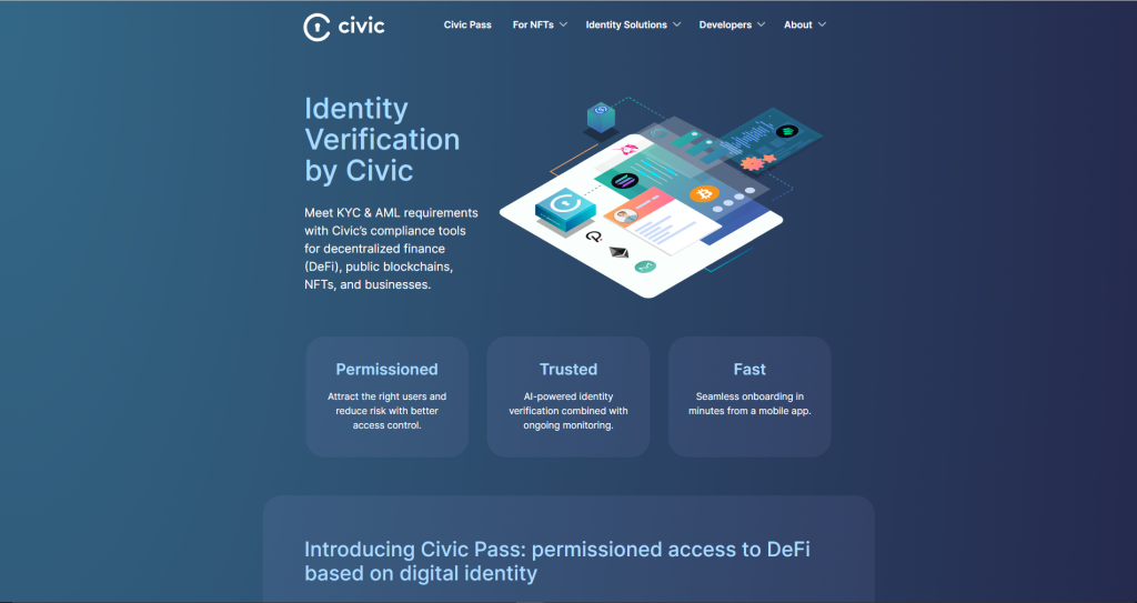 Ứng dụng blockchain của Civic