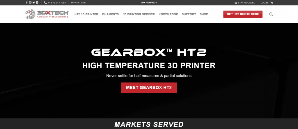 3DXTech b2b ecommerce website