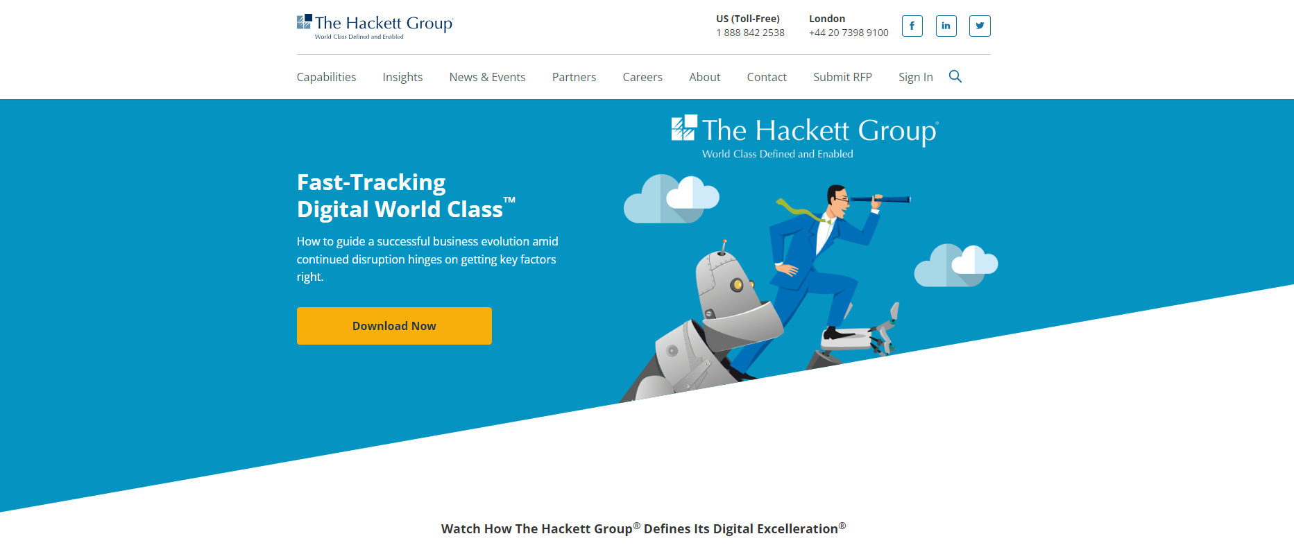 the Hackett Group's Oracle Digital Transformation Platform (DTP) websites
