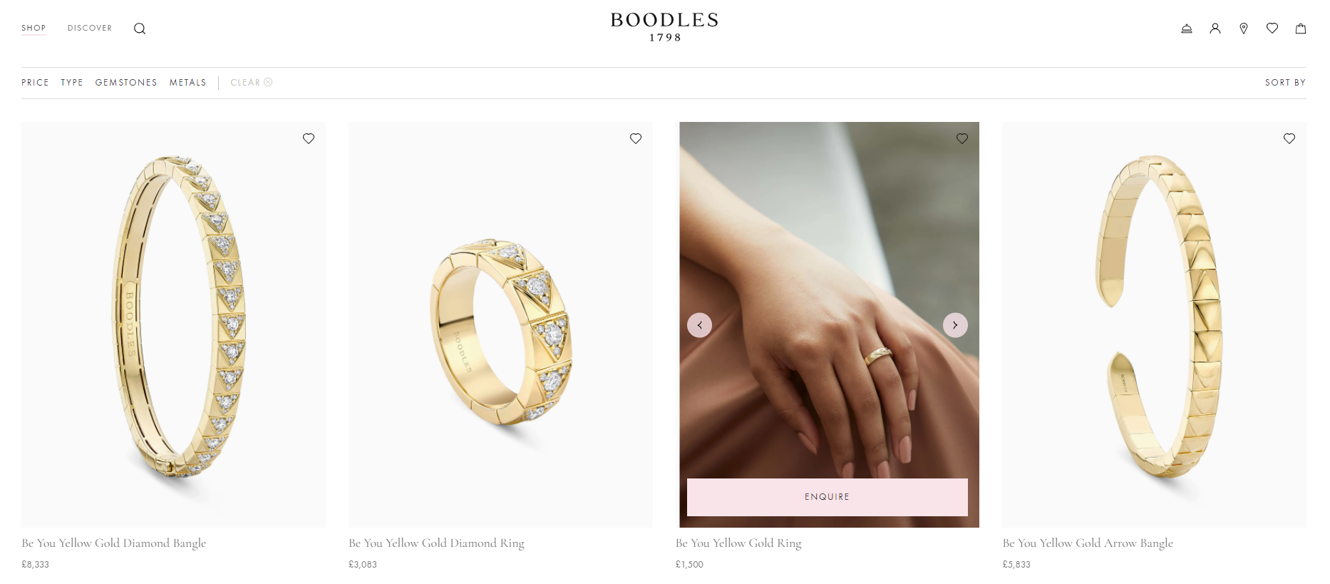 Boodles is another famous name in top best Magento websites examples list