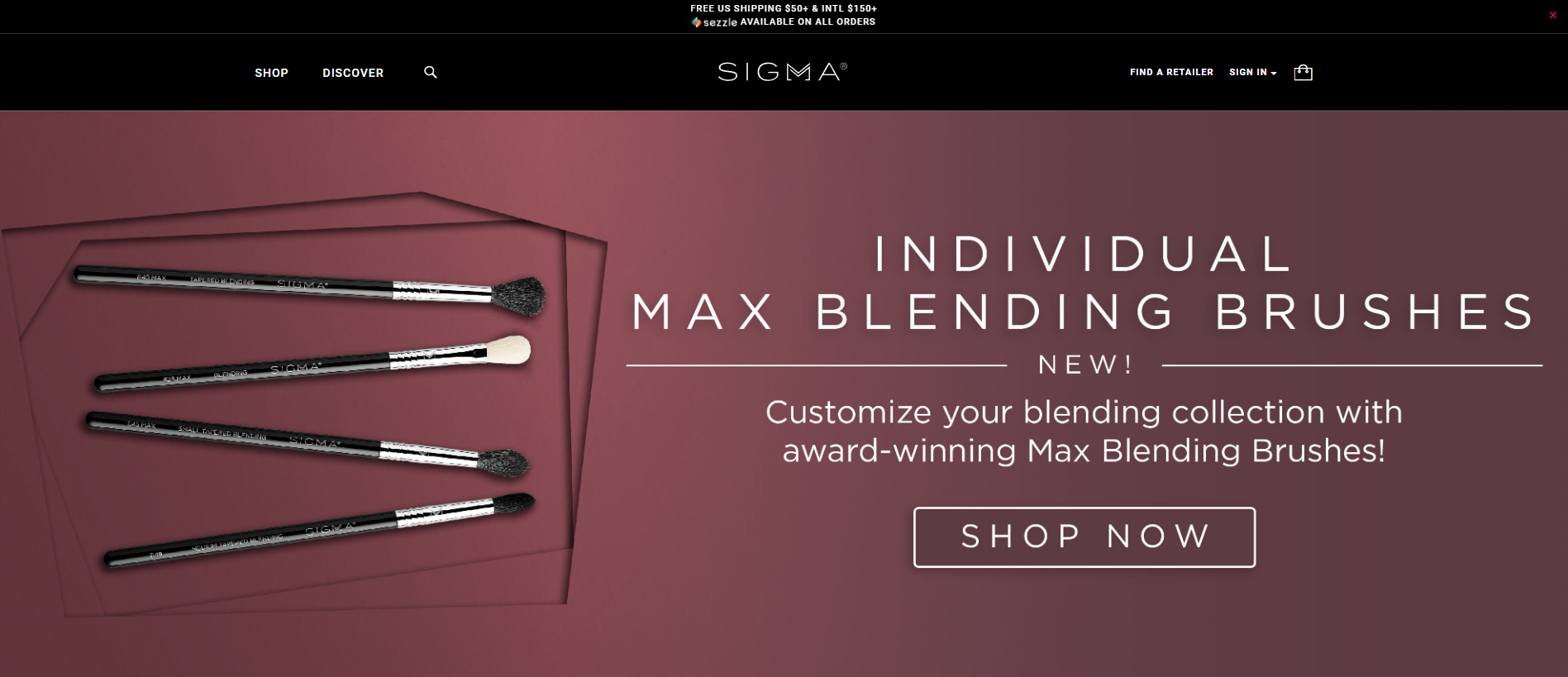 Sigma Beauty is one of the best Magento  2 websites