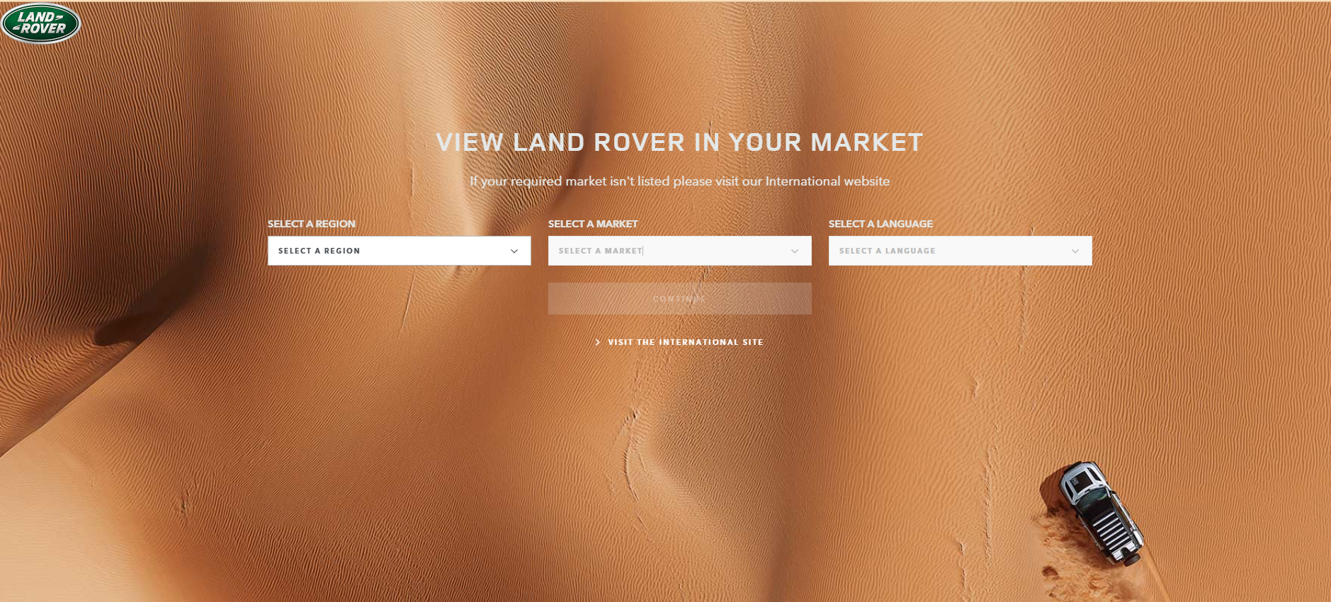 Land Rover is one of the most best magento 2 examples websites in automotive industry