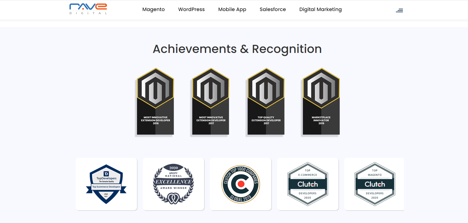 Rave Digital is a top-rated Magento Certified