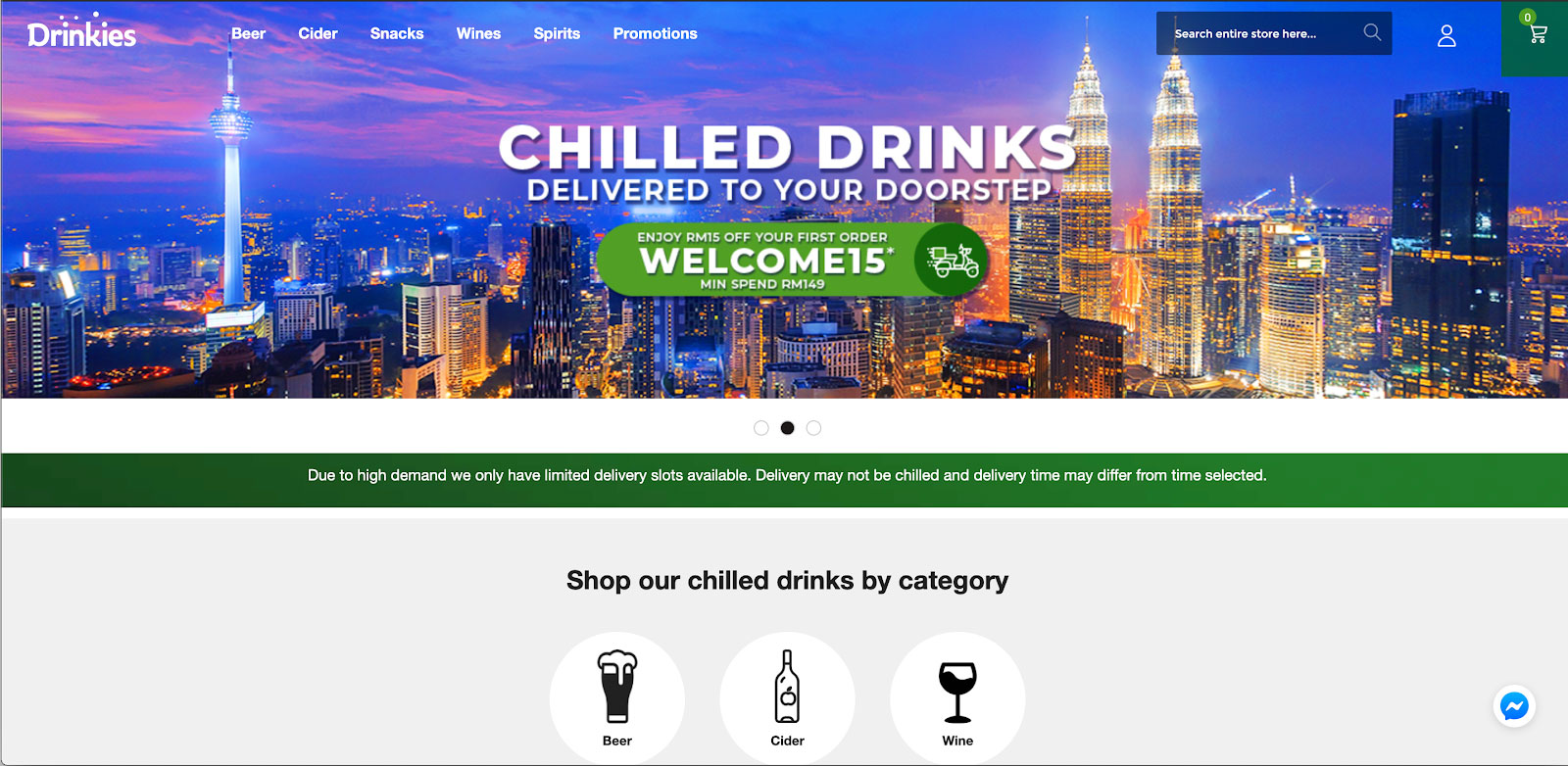 Nền tảng bán rượu online của Drinkies