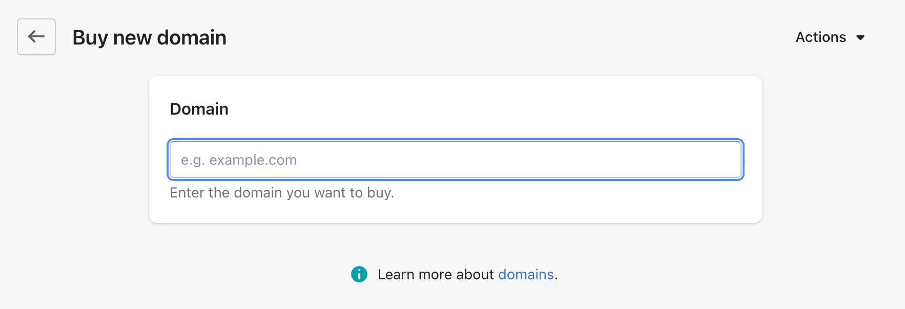 How to start a Shopify store: Register a domain