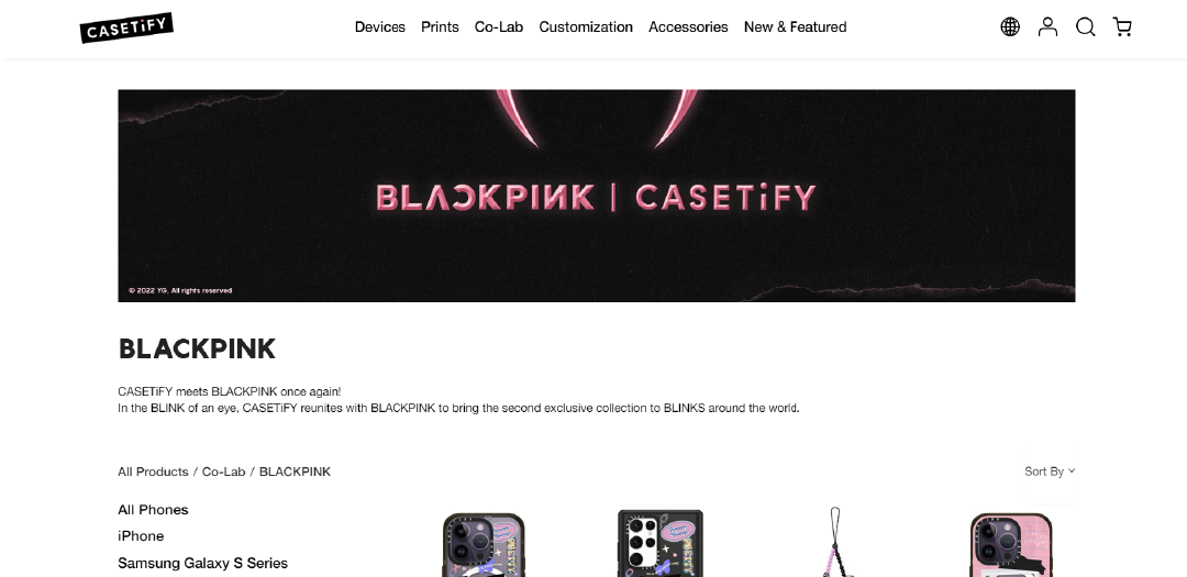 Casetify homepage