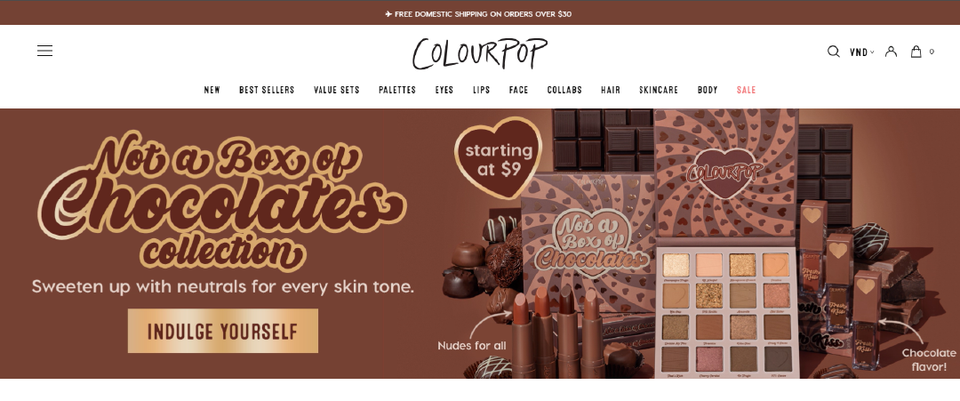 ColourPop homepage