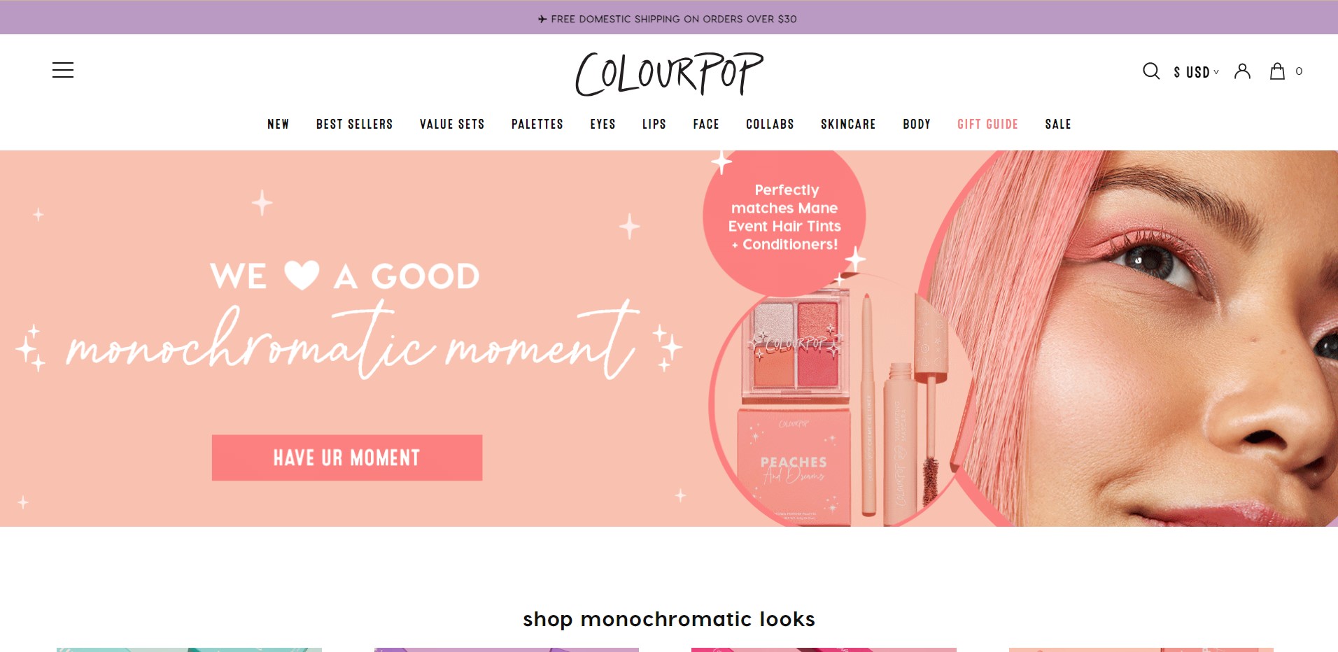 Shopify beauty stores: ColorPop