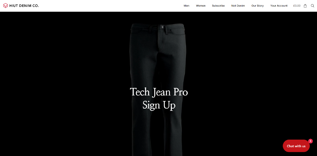 Hiut Denim homepage