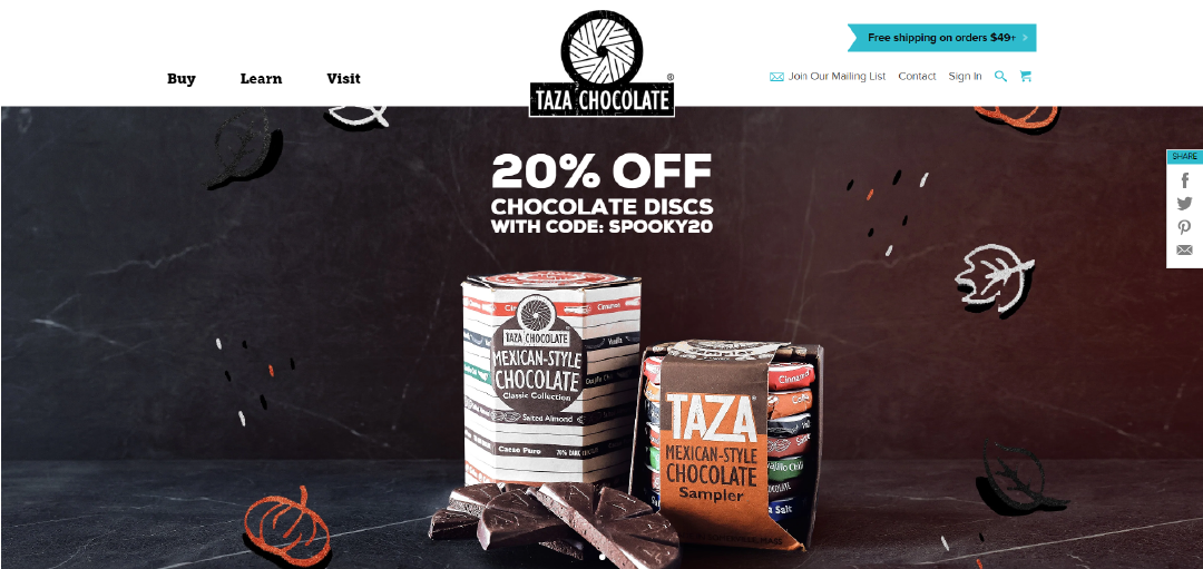 Taza Chocolate homepage