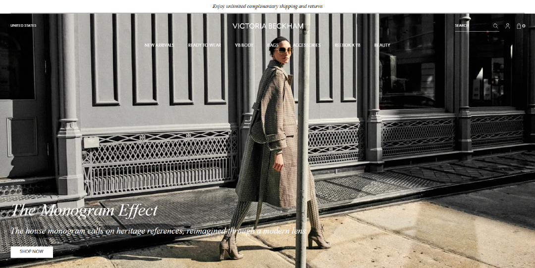 Victoria Beckham homepage