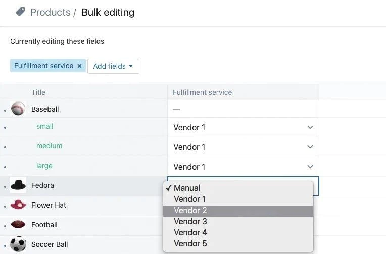 Assign Fulfillment Methods to Your Products