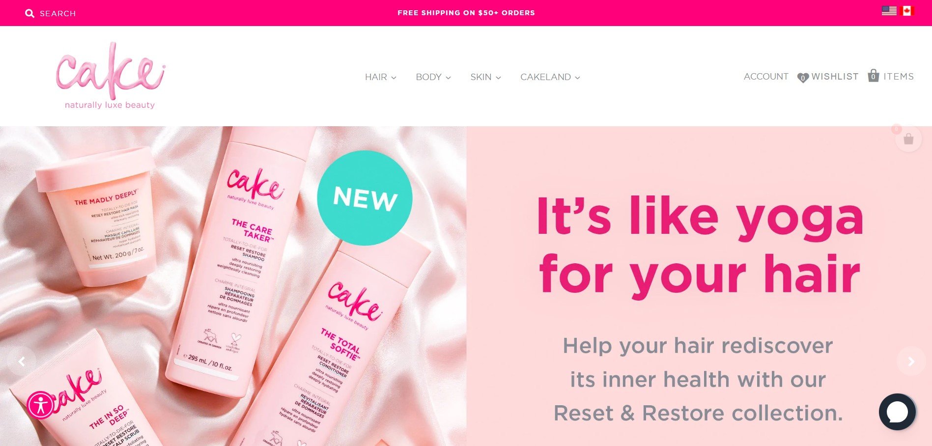 Shopify beauty stores: Cake Cosmetics