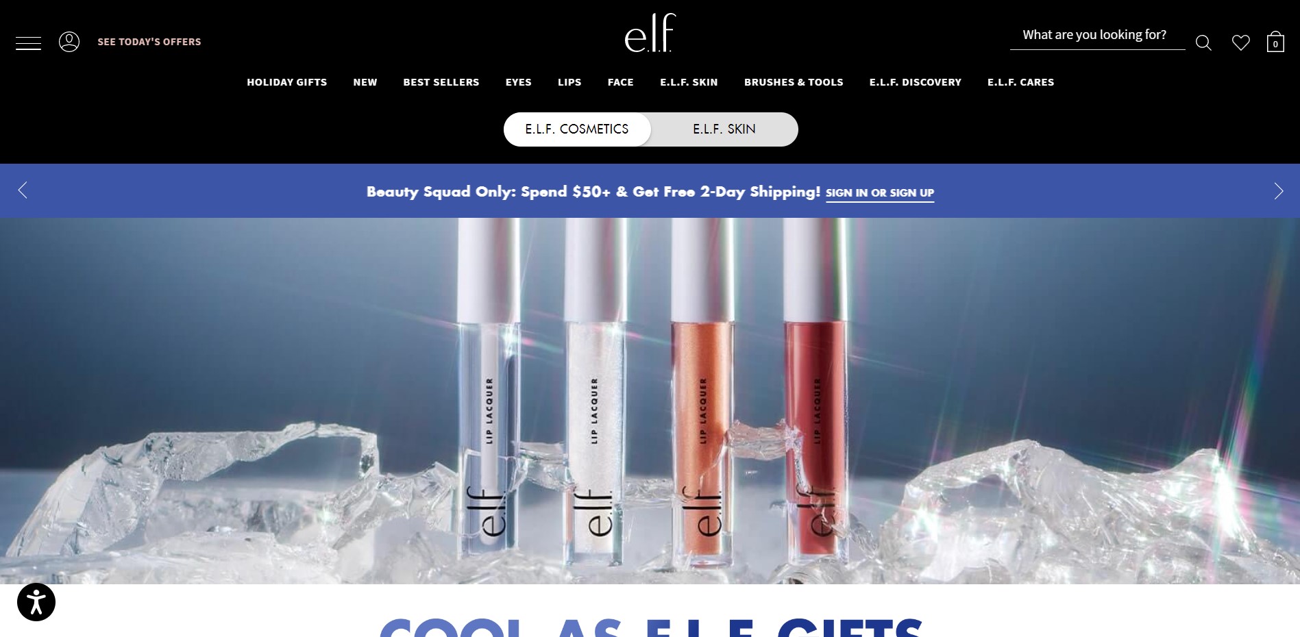 Shopify beauty stores: e.l.f Cosmetics