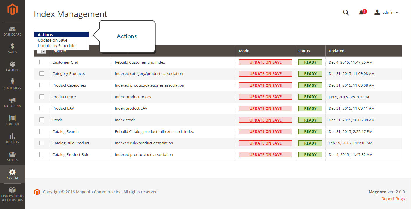 Set Magento index management to Update on Schedule