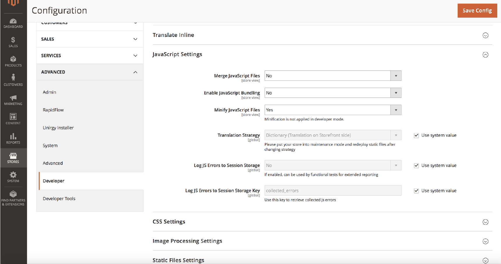 Magento Javascript minification