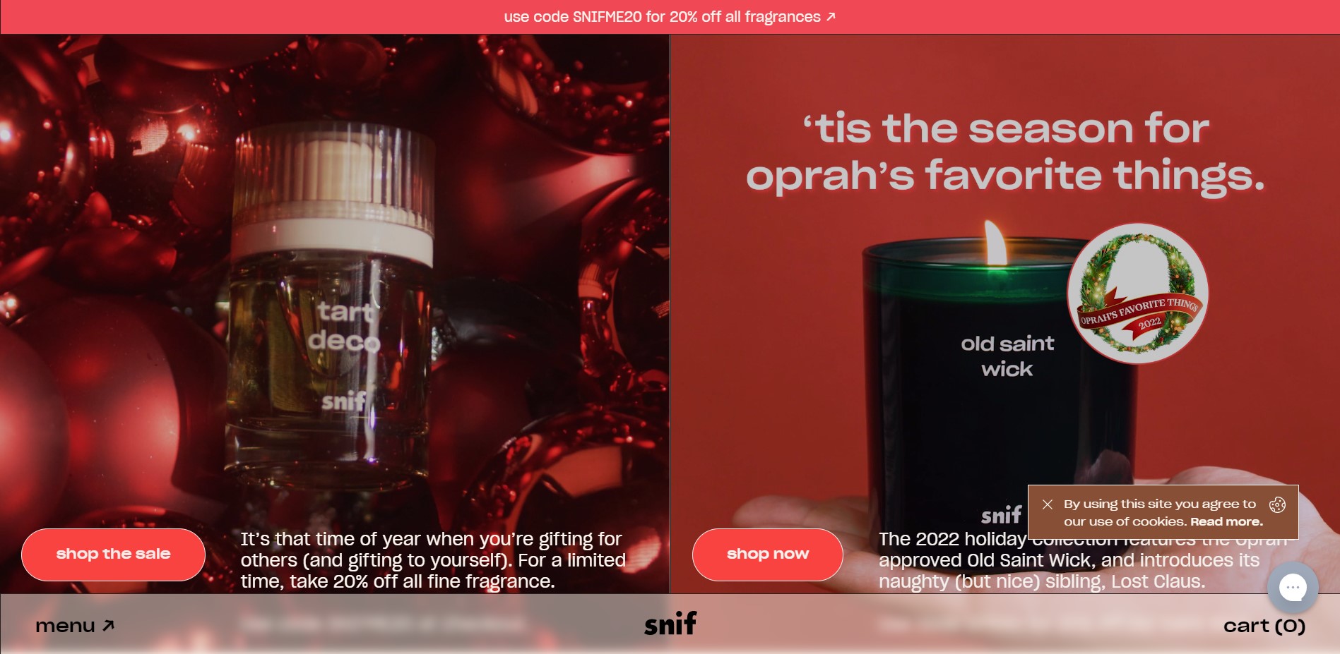 Shopify beauty stores: Snif