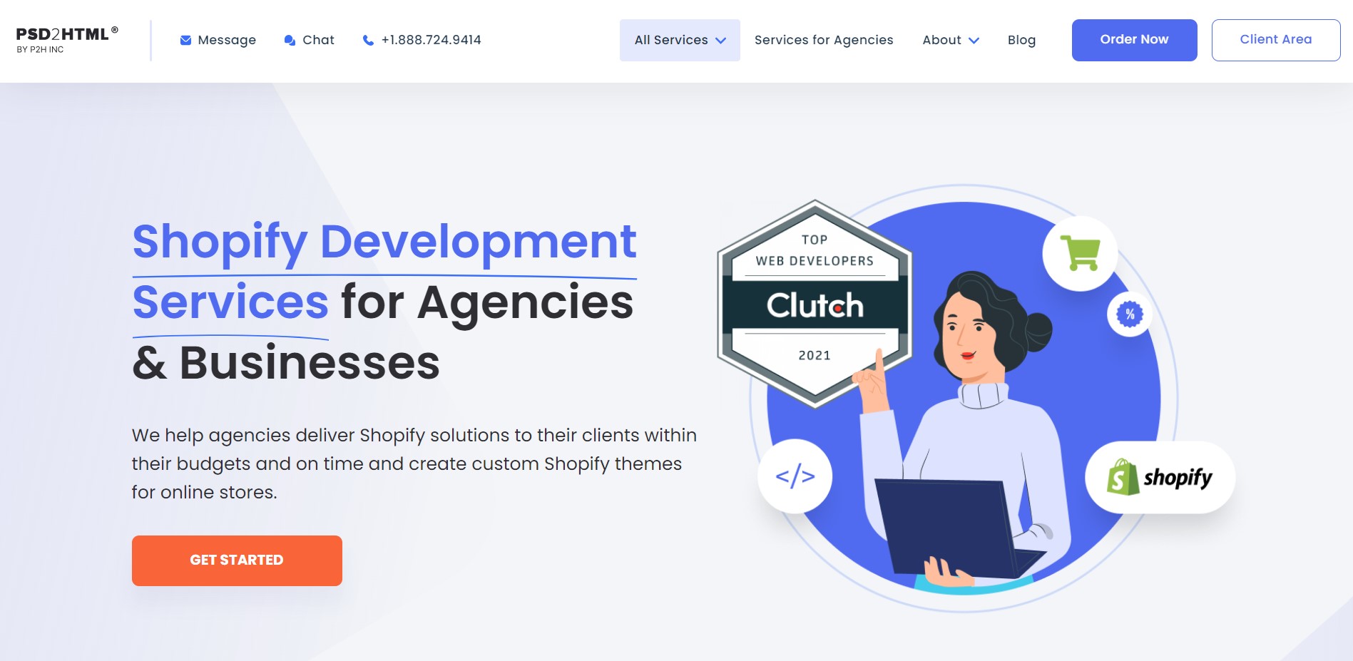 PSD2HTML Shopify development services