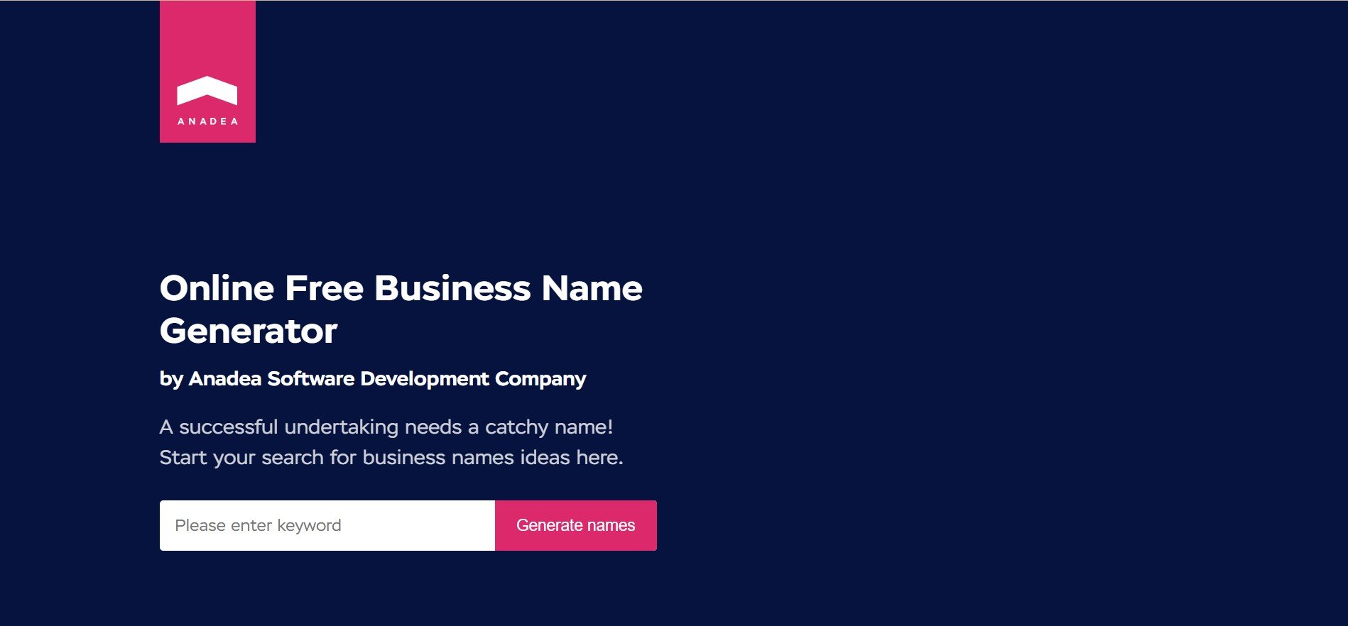 anadea business name generator