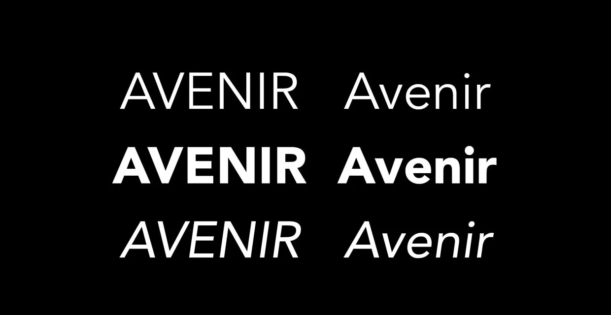 Best font for Shopify store: Avenir