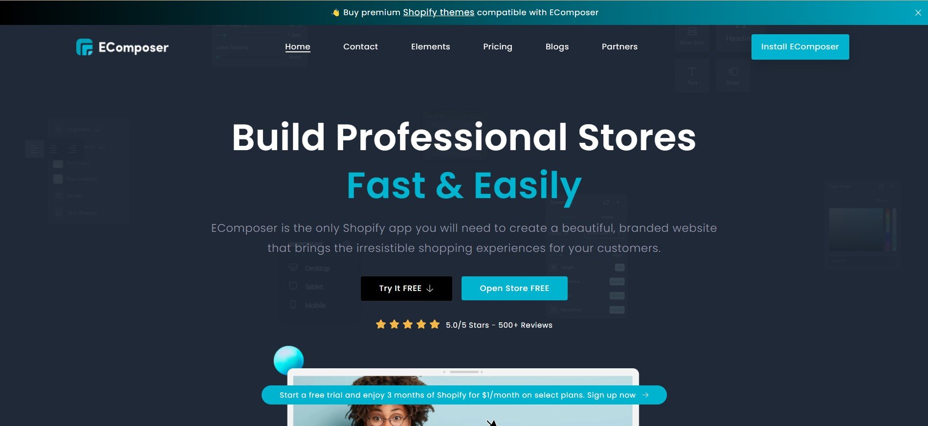 best shopify store builder: EComposer