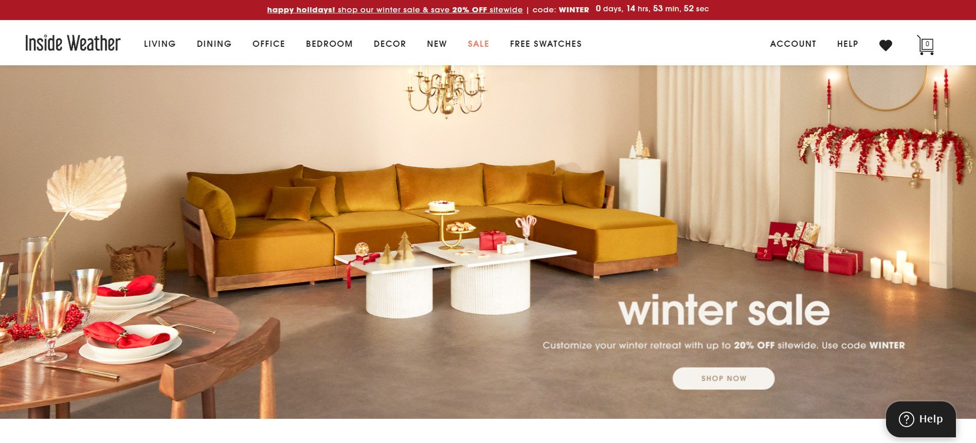 Shopify furniture stores: Inside Weather