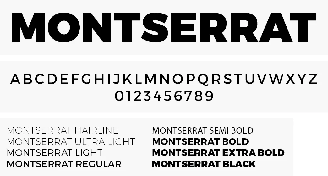 Best font for Shopify store: Montserrat